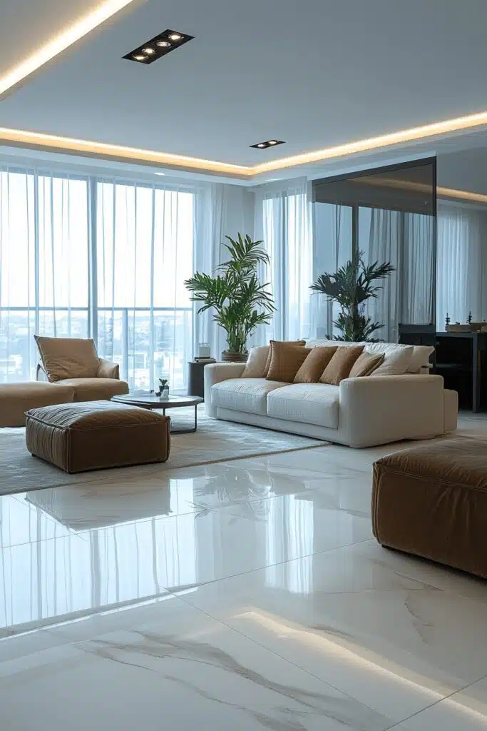 29 Stone Interior Design Ideas to Add Natural Elegance to Your Home 1 Marble Elegance Living Space