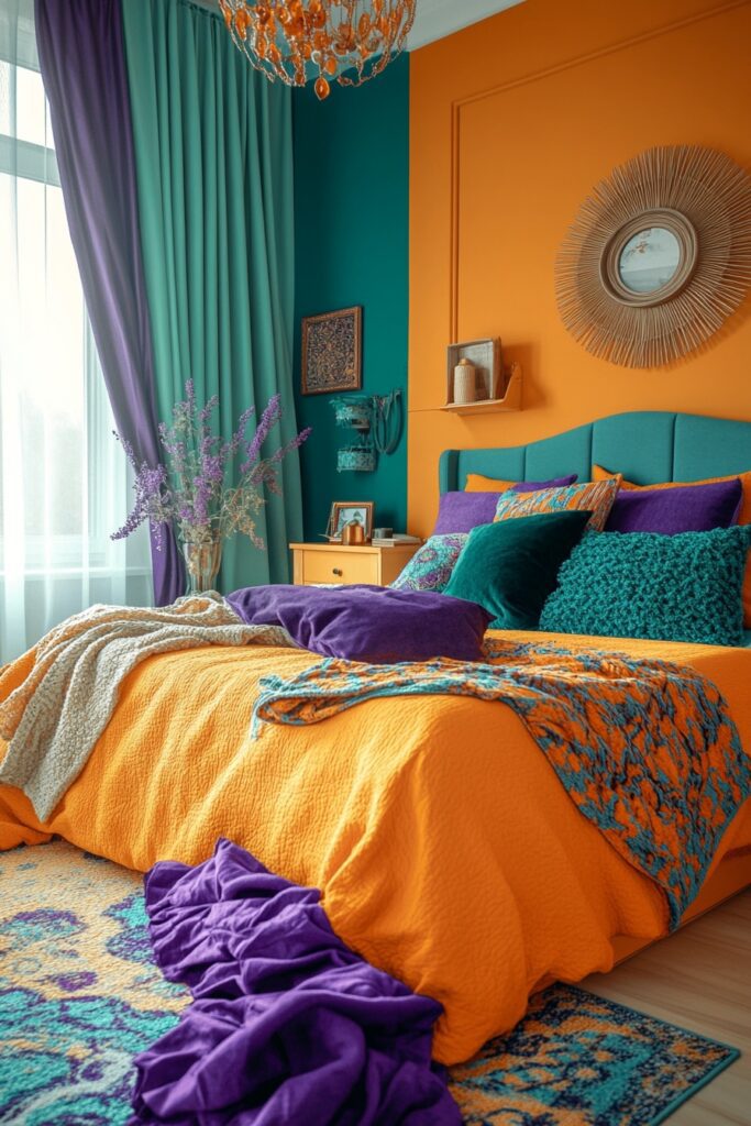 29 Orange Boho Bedroom Ideas for a Playful and Vibrant Bedroom Makeover 19 Marigold Mood