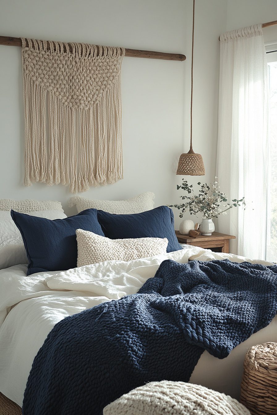 29 Navy Blue Boho Bedroom Ideas For A Peaceful Sanctuary