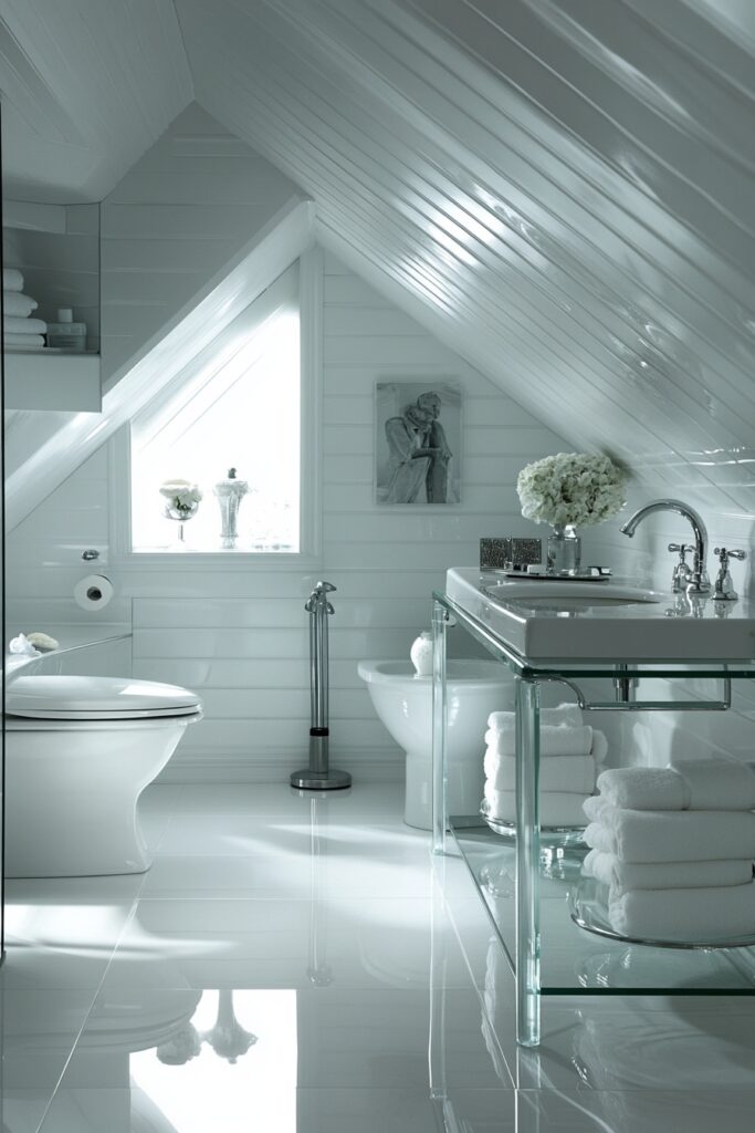 29 Loft Bathrooms for Creating the Perfect Soothing Sanctuary 8 Mirror Magic Loft Bathroom