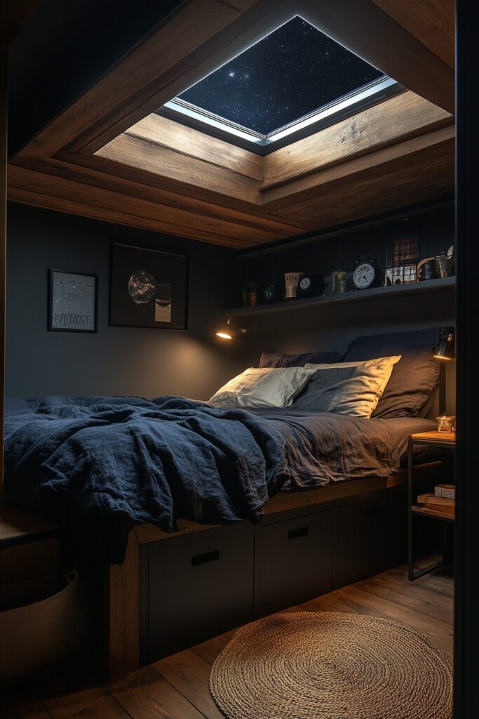 29 Cozy Cabin Bedrooms for a Relaxing and Peaceful Escape 26 Night Sky Loft