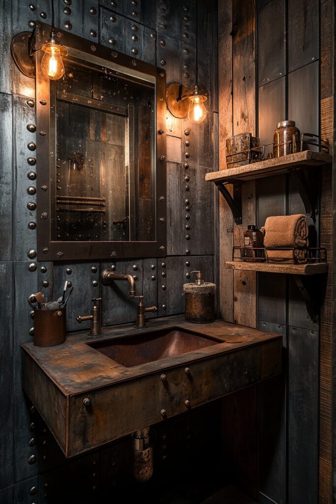 29 Loft Bathrooms for Creating the Perfect Soothing Sanctuary 11 Rustic Metal Loft Bathroom