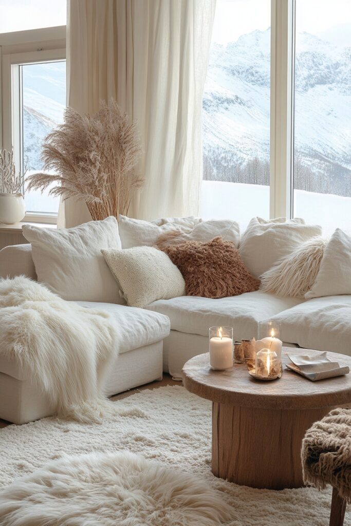 29 Nordic Living Room Ideas to Bring Calm and Serenity Indoors 3 Serene Snowbound Lounge