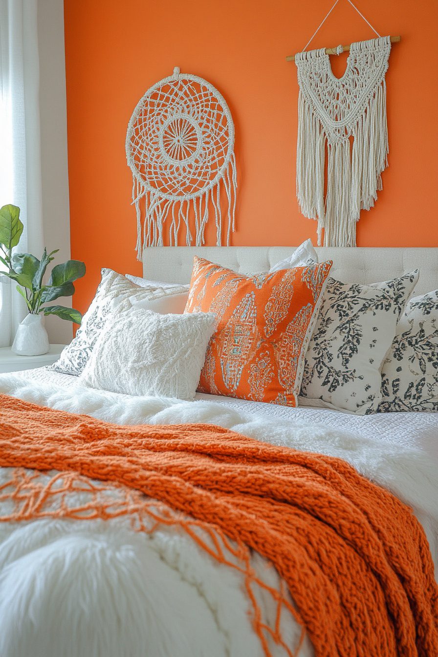 29 Orange Boho Bedroom Ideas For A Playful And Vibrant Bedroom Makeover