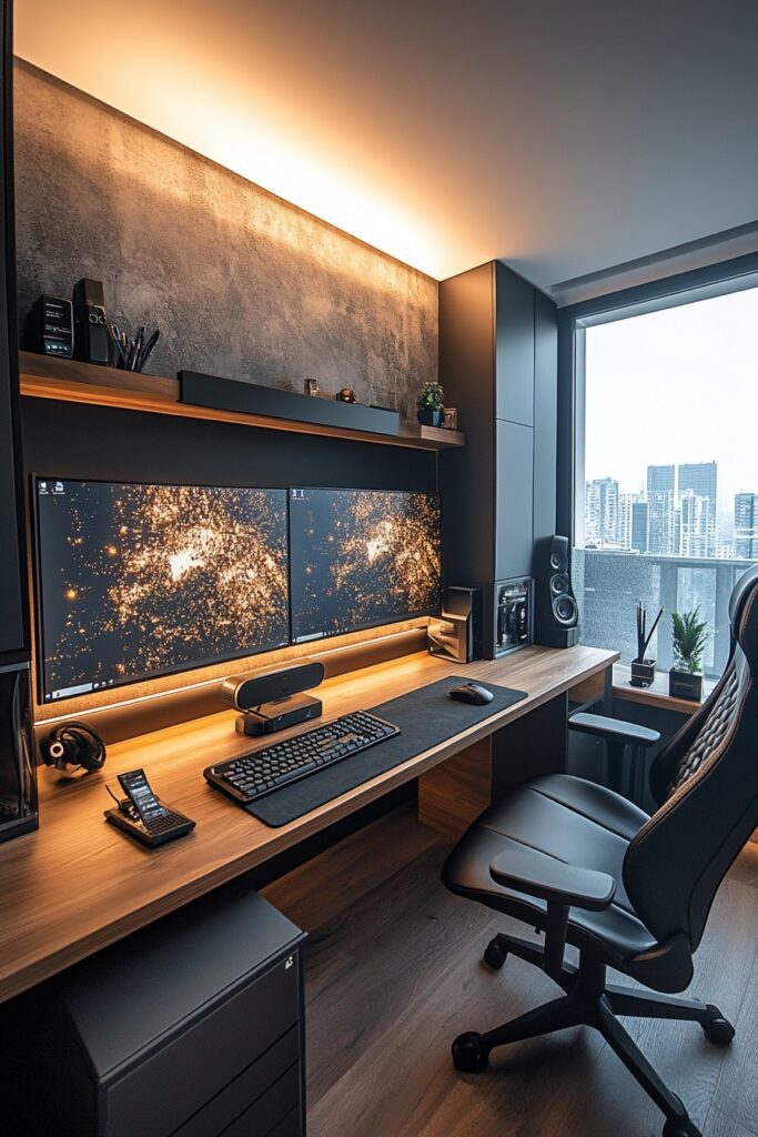 29 Tiny Apartment Home Office Ideas for Setting Up a Productive Home Workspace 6 Tech-Friendly Compact Office
