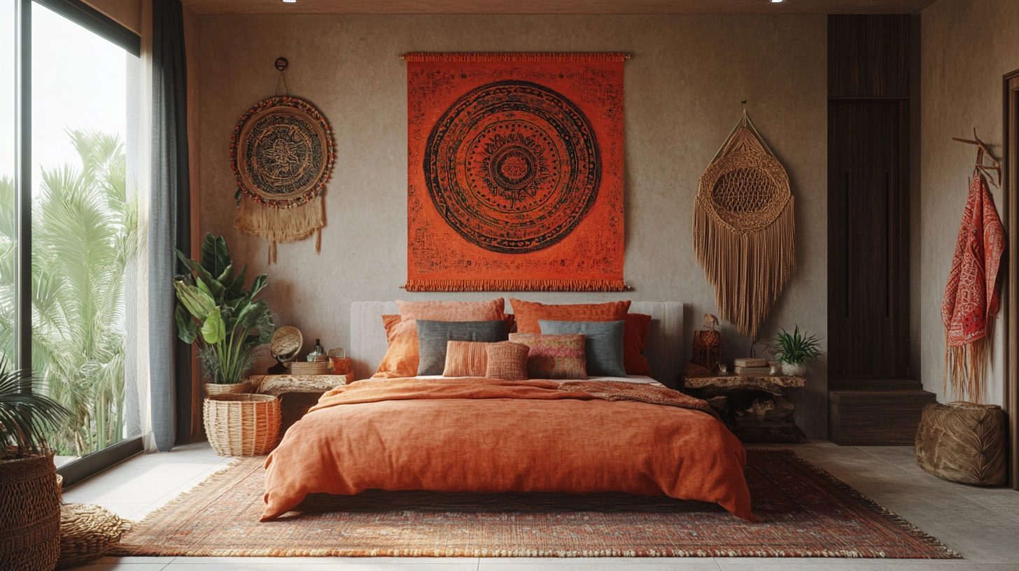 29 Orange Boho Bedroom Ideas For A Playful And Vibrant Bedroom Makeover