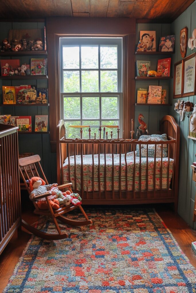 29 Nursery Room Vintage Ideas for a Timeless and Charming Space 16 Antique Toy-Themed Nursery