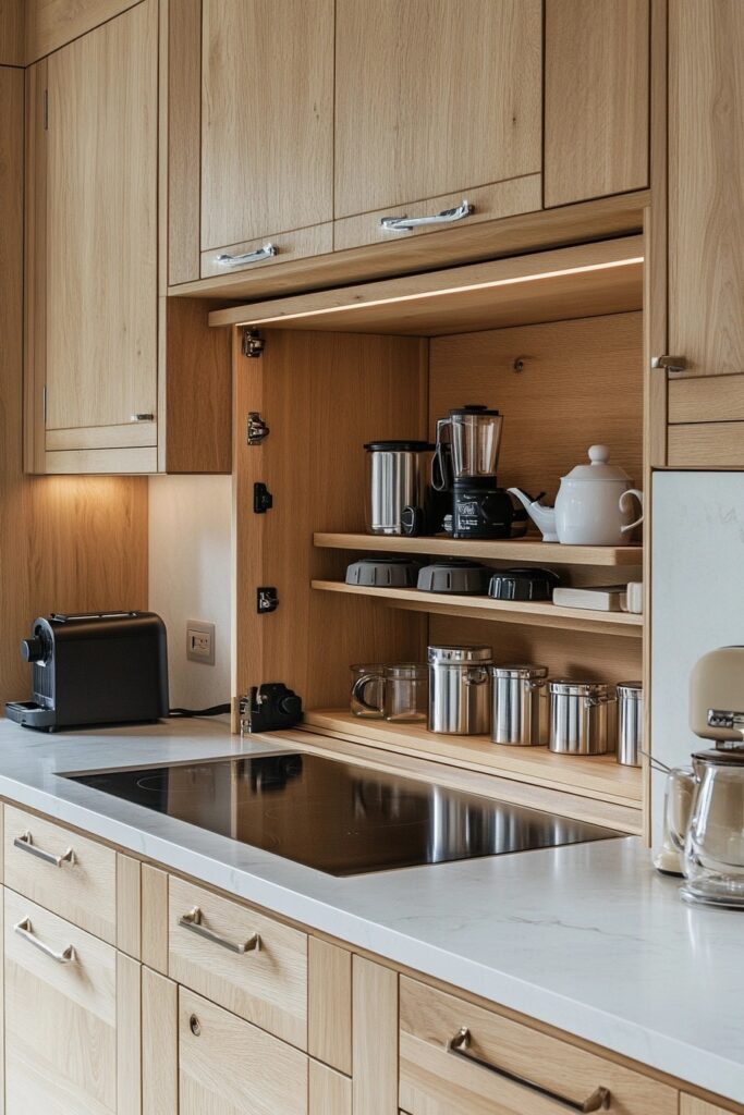 29 Small Cabin Kitchen Ideas Perfect for Cozy Living 20 Appliance Garage Neatness