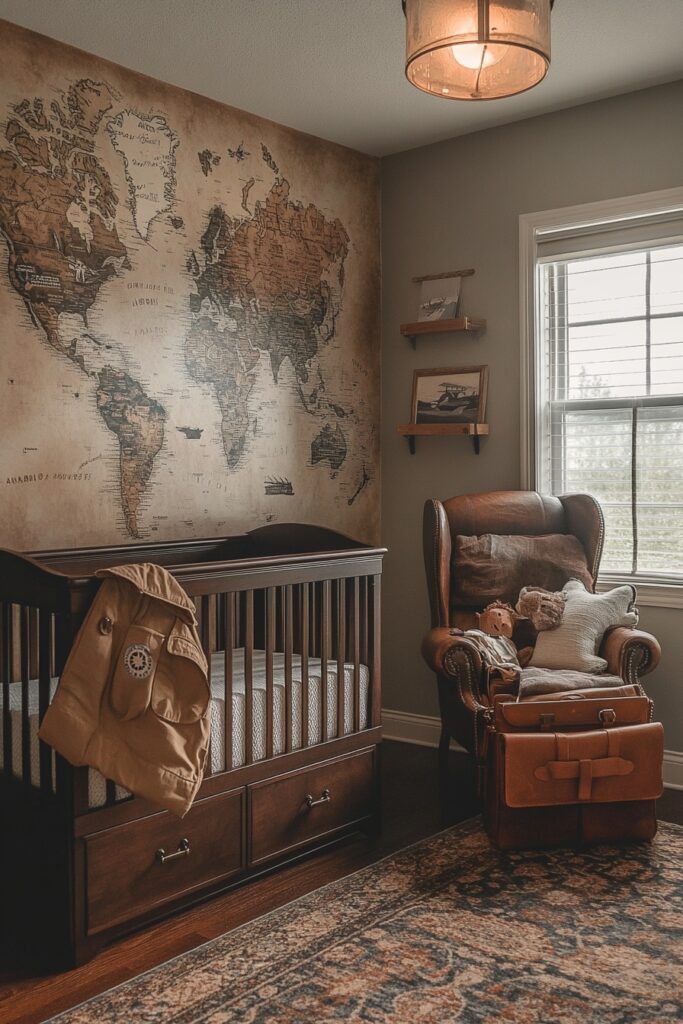29 Nursery Room Vintage Ideas for a Timeless and Charming Space 13 Aviation Adventure Baby Space