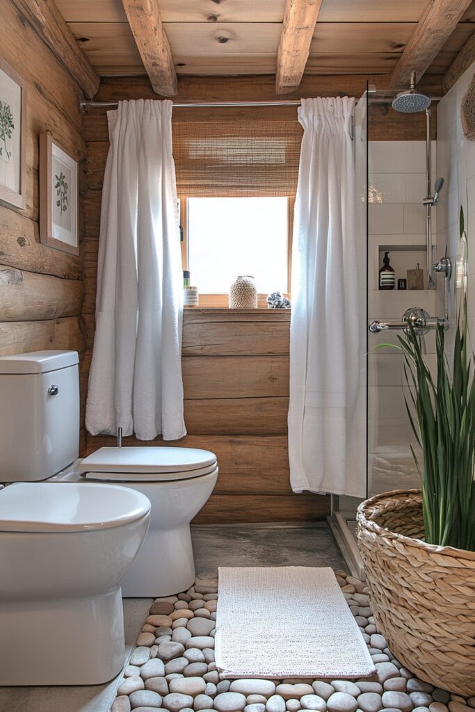 29 Small Cabin Bathroom Ideas for Rustic and Modern Vibes 19 Bamboo Accents