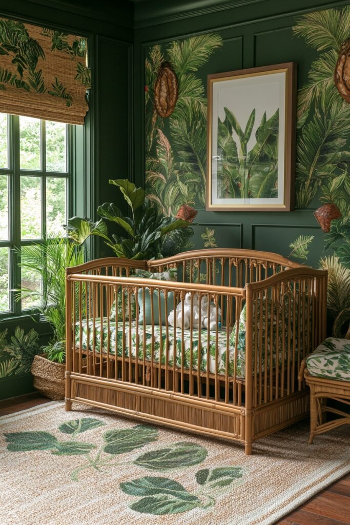 29 Luxury Nursery Ideas for a Sophisticated Baby Space 19 Botanical Luxe Sanctuary