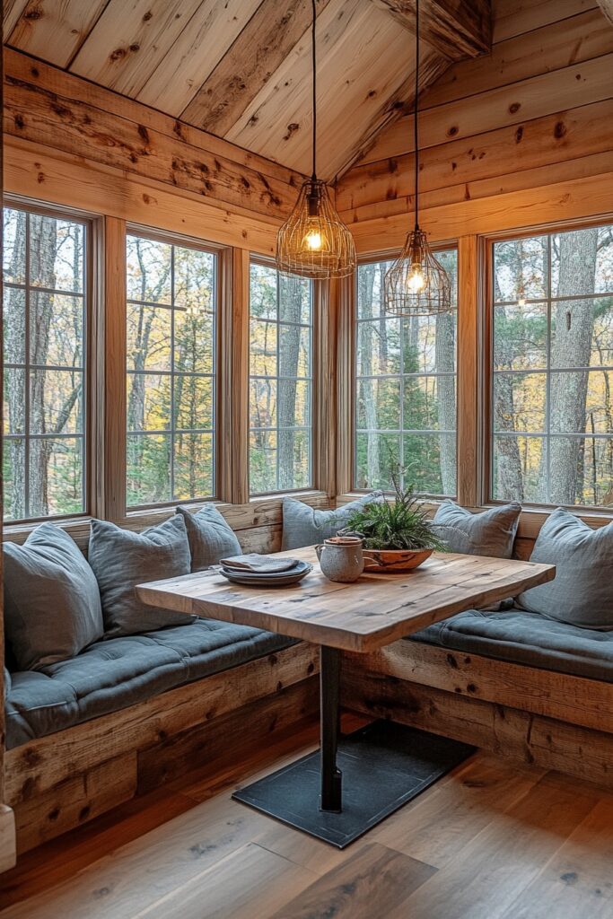 29 Small Cabin Decor Ideas for a Rustic and Inviting Retreat 6 Charming Cabin Dining Nook