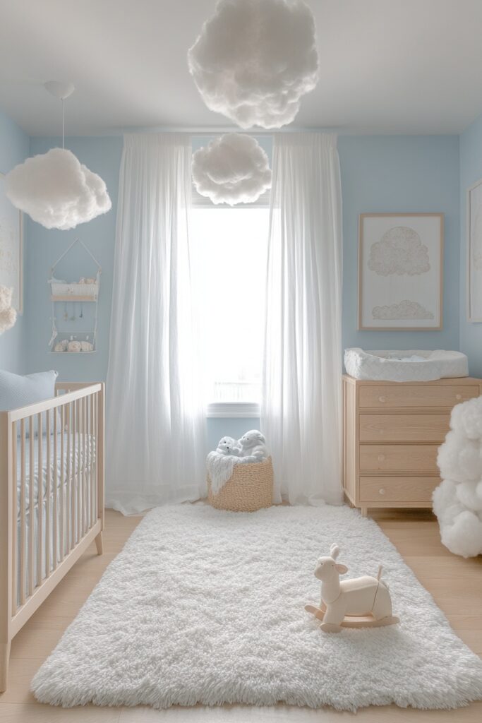 29 Neutral Nursery Ideas Perfect for Any Gender 25 Cloud-Inspired Baby Space