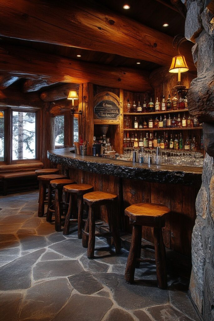 29 Small Cabin Decor Ideas for a Rustic and Inviting Retreat 22 Compact Cabin Bar