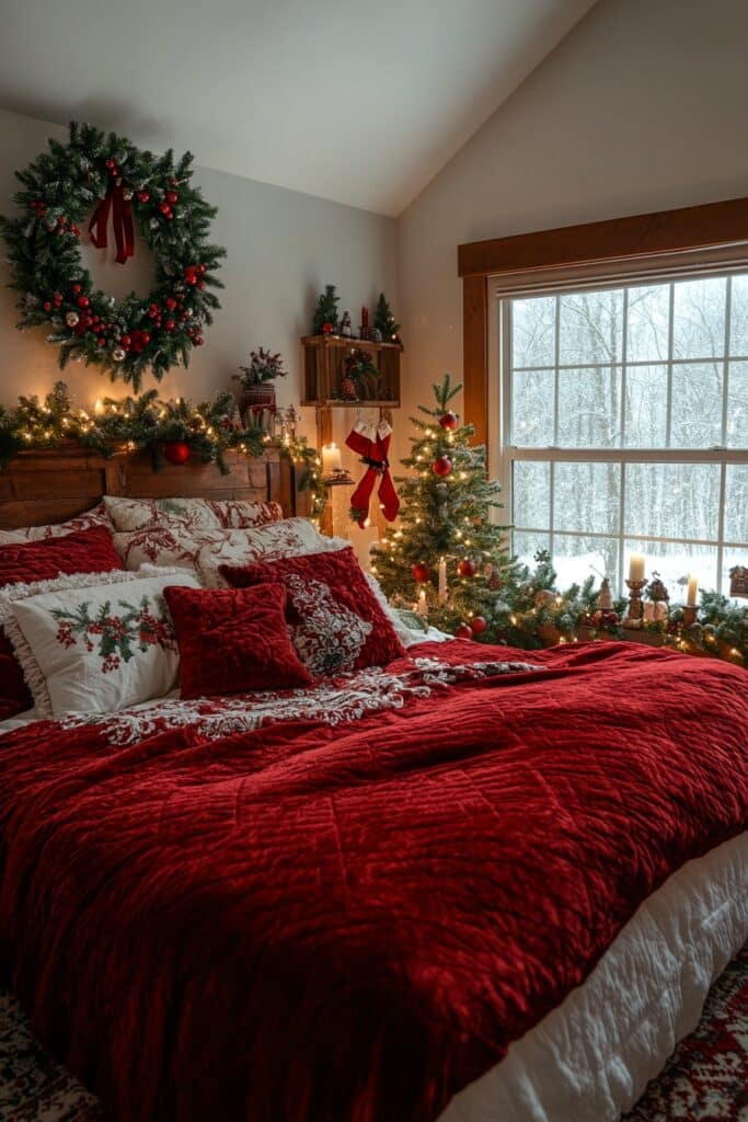 29 Traditional Christmas Decorations for a Heartwarming and Wholesome Christmas 4 Cozy Traditional Christmas Bedroom