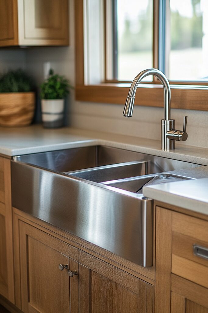 29 Small Cabin Kitchen Ideas Perfect for Cozy Living 14 Dual Sink Efficiency