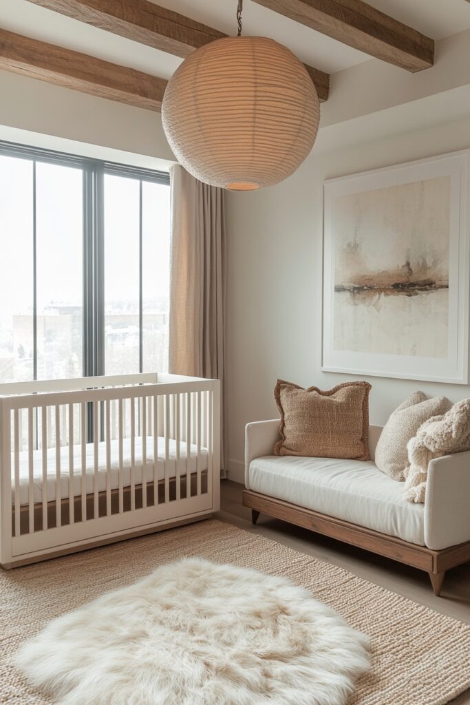 29 Neutral Nursery Ideas Perfect for Any Gender 6 Geometric Neutral Nursery