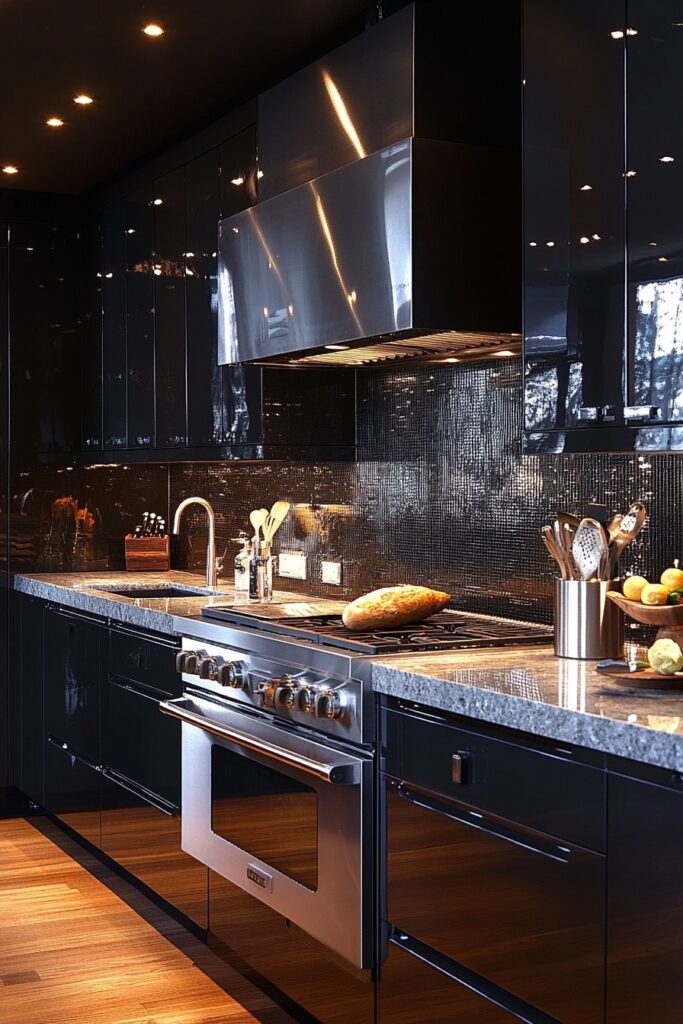 29 Small Cabin Kitchen Ideas Perfect for Cozy Living 13 Glossy Cabinet Finishes