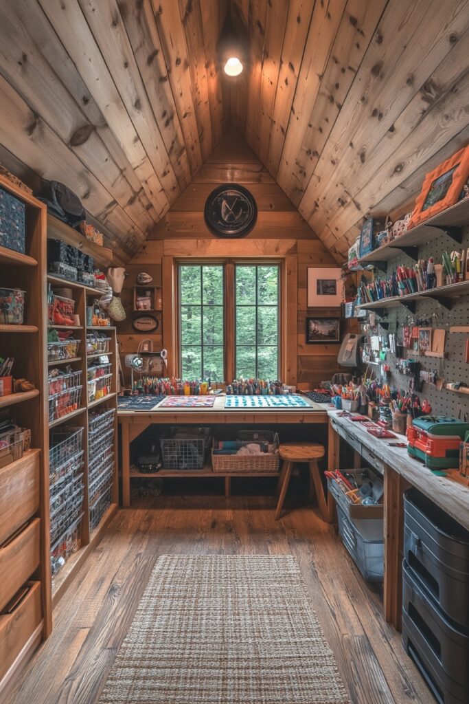 29 Small Cabin Decor Ideas for a Rustic and Inviting Retreat 24 Hobby-Focused Cabin Craft Room