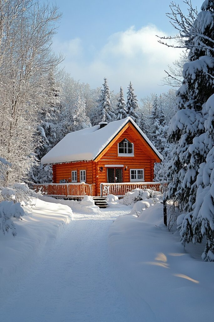 29 Small Cabin Exterior Ideas for a Perfect Rustic Retreat 27 Insulated Winter Cabin