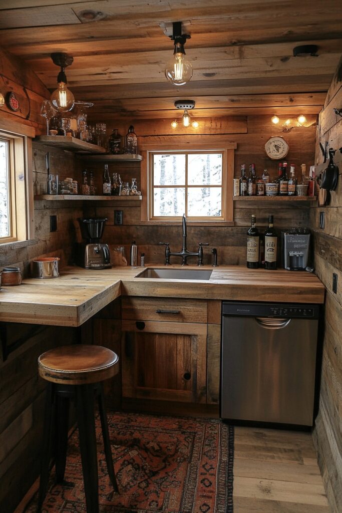 29 Small Cabin Kitchen Ideas Perfect for Cozy Living 28 Integrated Dining