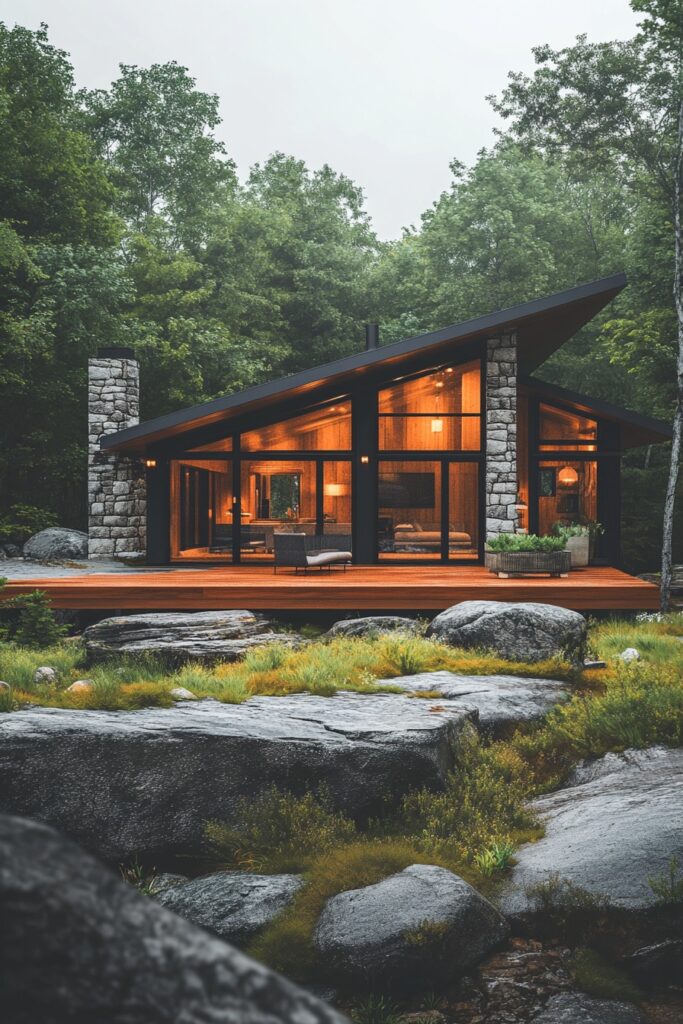 29 Small Cabin Exterior Ideas for a Perfect Rustic Retreat 4 Modern Minimalist Cabin