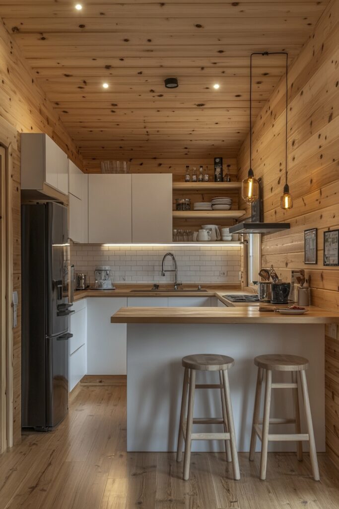29 Small Cabin Kitchen Ideas Perfect for Cozy Living 16 Modular Kitchen Versatility