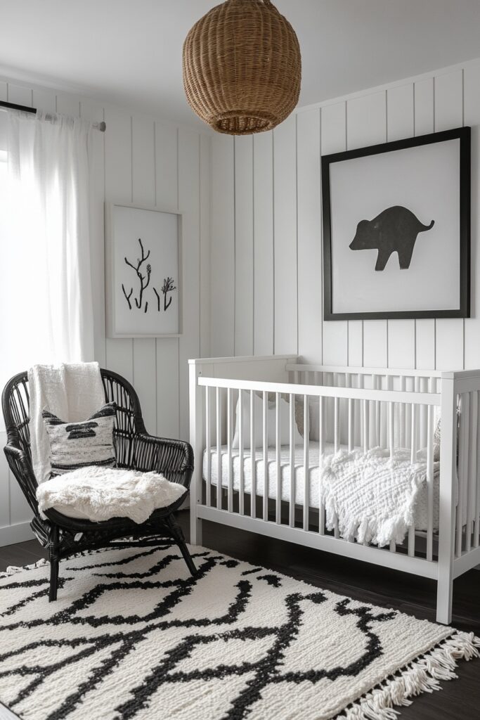 29 Neutral Nursery Ideas Perfect for Any Gender 20 Monochrome Magic Nursery