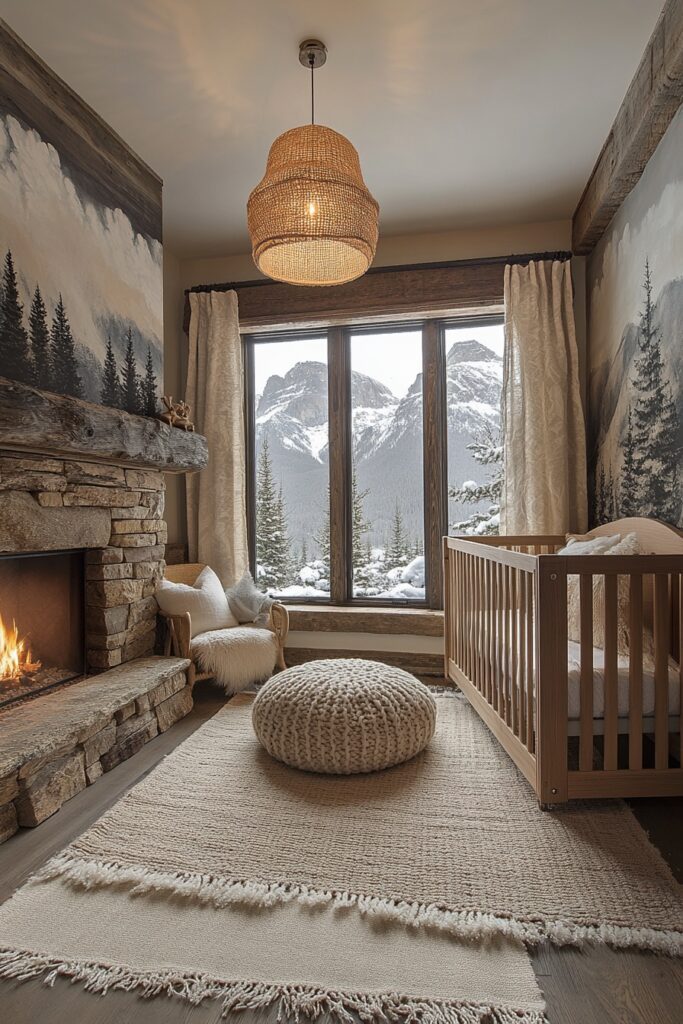 29 Luxury Nursery Ideas for a Sophisticated Baby Space 14 Mountain Retreat Nursery