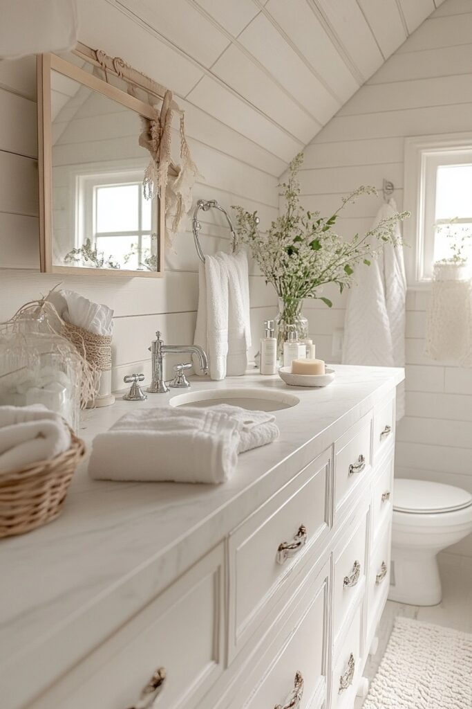 29 Small Cabin Bathroom Ideas for Rustic and Modern Vibes 24 Pastel Serenity