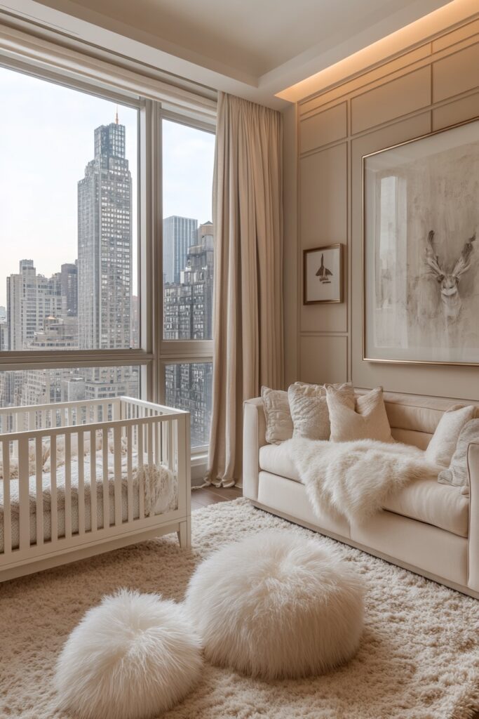 29 Luxury Nursery Ideas for a Sophisticated Baby Space 17 Penthouse Chic Nursery