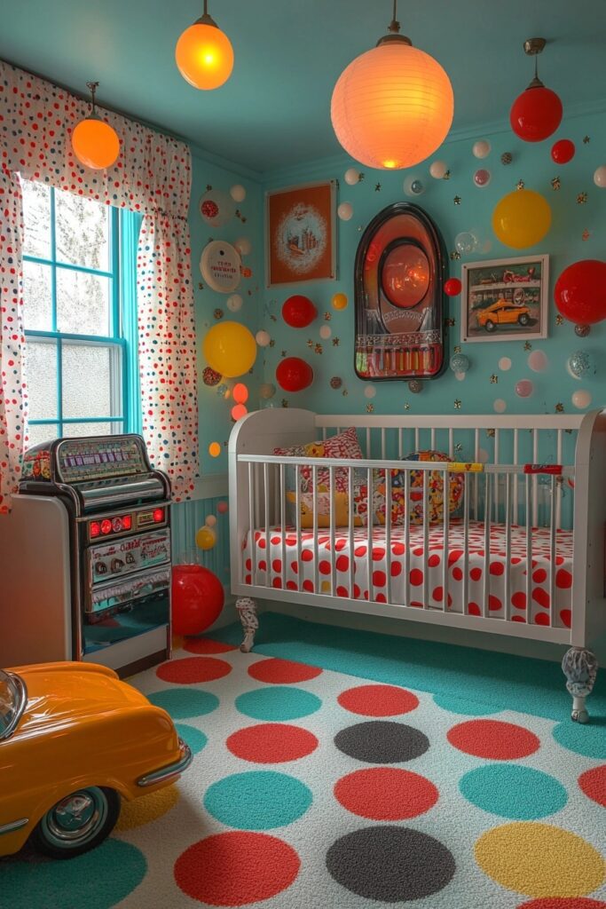 29 Nursery Room Vintage Ideas for a Timeless and Charming Space 11 Rockabilly Baby Room Revival