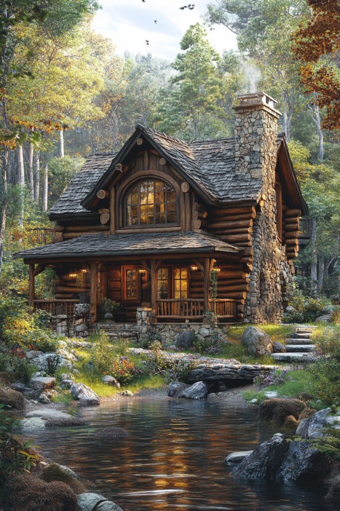 29 Small Cabin Exterior Ideas for a Perfect Rustic Retreat 3 Rustic Log Retreat