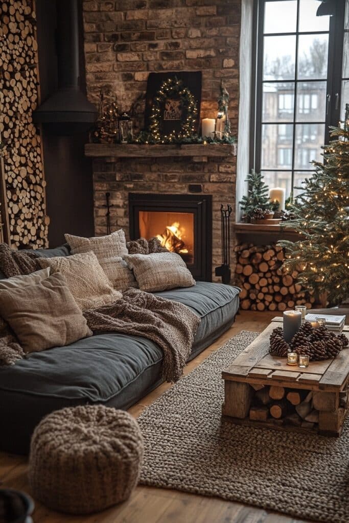 29 Cozy Christmas Decor Ideas for a Magical and Comfortable Christmas 2 Rustic Woodland Retreat