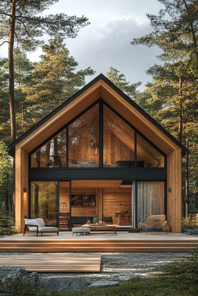 29 Small Cabin Exterior Ideas for a Perfect Rustic Retreat 29 Scandinavian Minimalist Cabin