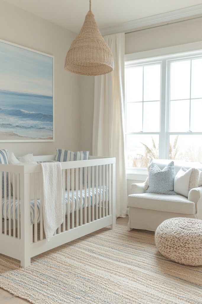 29 Neutral Nursery Ideas Perfect for Any Gender 5 Seaside Serenity Nursery