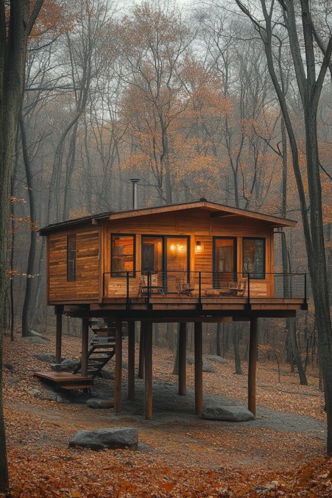 29 Small Cabin Exterior Ideas for a Perfect Rustic Retreat 20 Stilted Cabin Retreat