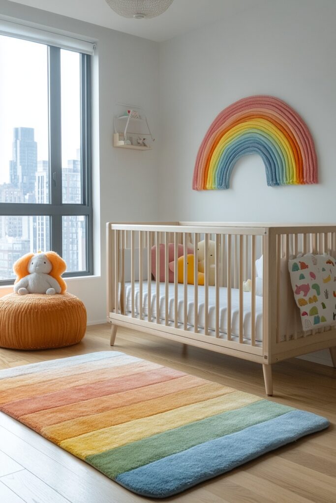 29 Neutral Nursery Ideas Perfect for Any Gender 26 Subtle Rainbow Room