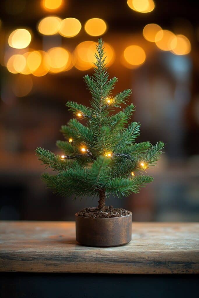 29 Small Christmas Tree Ideas for Creating a Magical Holiday Atmosphere 1 Tabletop Evergreen Charm