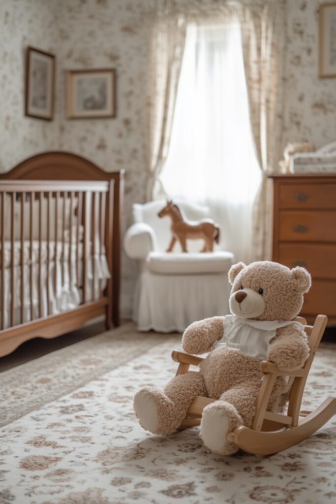 29 Nursery Room Vintage Ideas for a Timeless and Charming Space 9 Timeless Teddy Bear Room