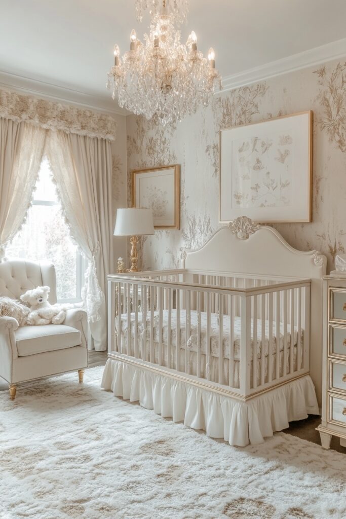 29 Luxury Nursery Ideas for a Sophisticated Baby Space 4 Timeless Vintage Glam Nursery