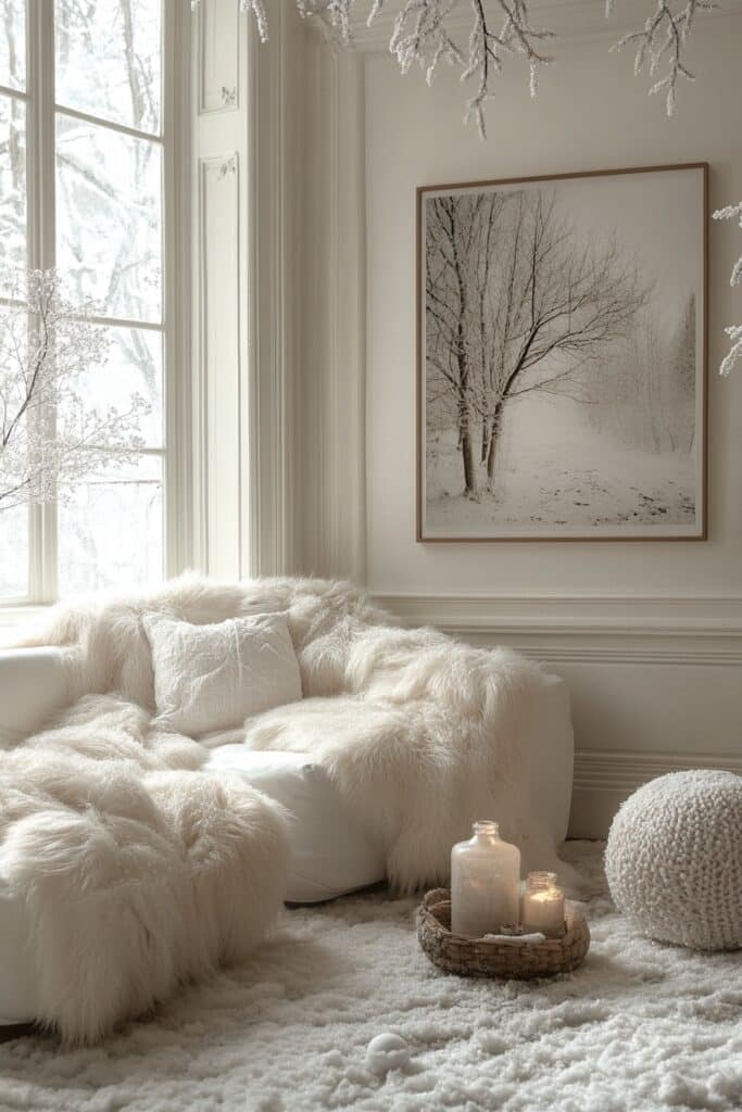 29 Cozy Christmas Decor Ideas for a Magical and Comfortable Christmas 11 Timeless White Christmas