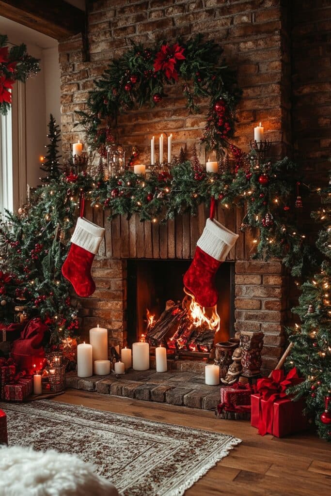 29 Cozy Christmas Decor Ideas for a Magical and Comfortable Christmas 16 Traditional Holiday Hearth