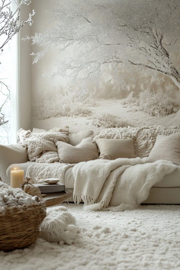 29 Cozy Christmas Decor Ideas for a Magical and Comfortable Christmas 26 Tranquil Frosted Forest