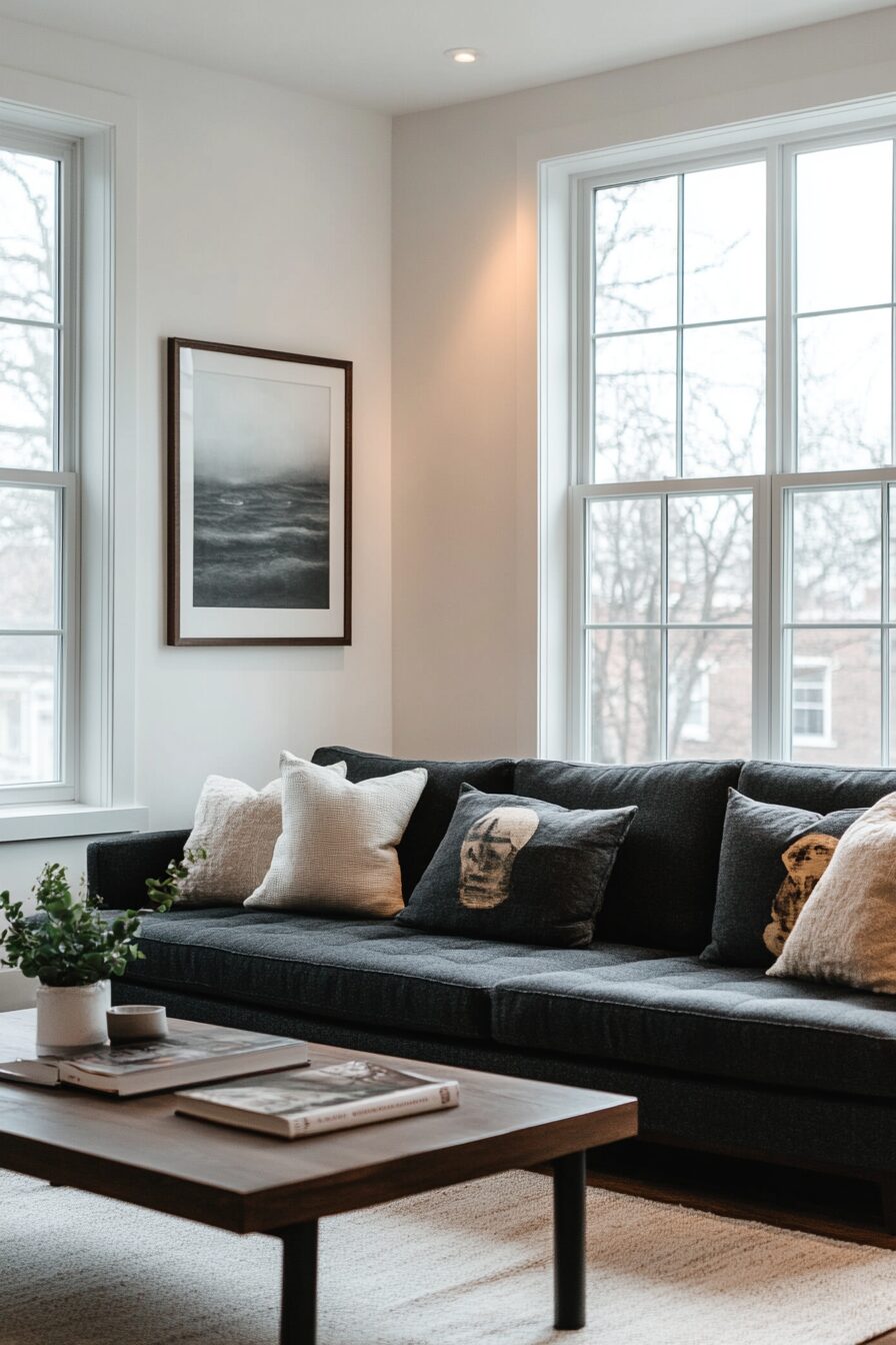 29 Charcoal Couch Living Room Ideas for a Unique and Balanced Interior 1 Charcoal couch living room