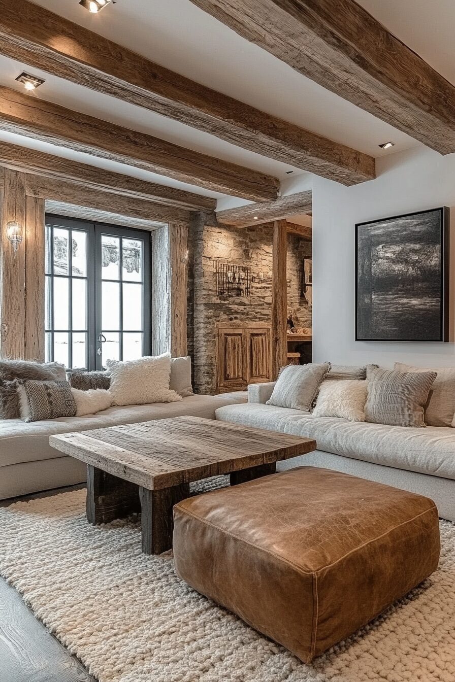 29 Rustic Modern Living Room Ideas for a Unique and Balanced Design 11 rustic modern living room