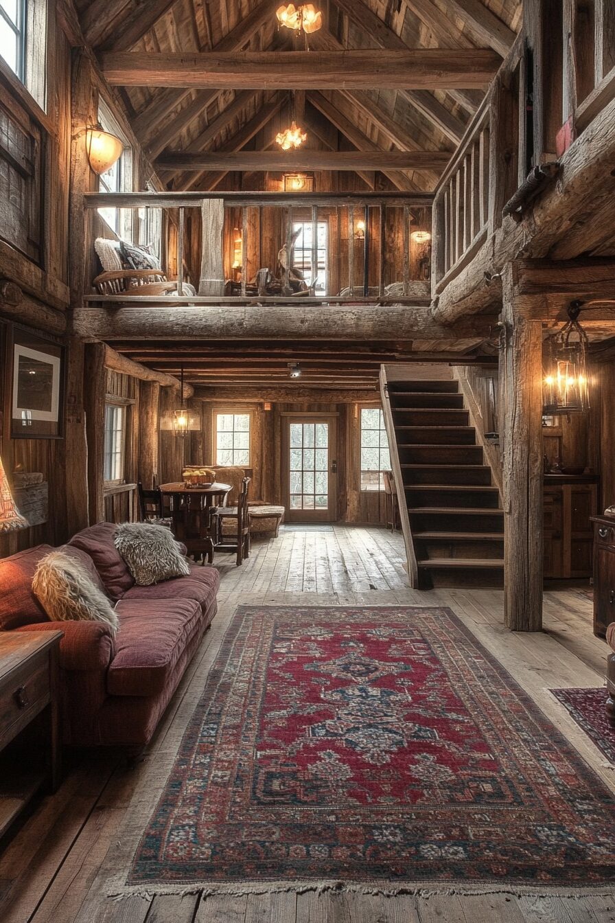 29 Small Cabin Interior with Loft Ideas for the Ultimate Cozy Escape 11 small cabin interior with loft