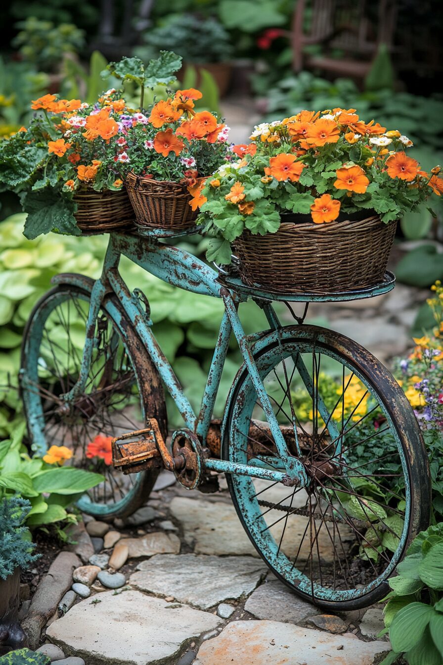 29 Vintage Garden Decor Ideas for Blending Nostalgia with Natural Beauty 13 vintage garden decor