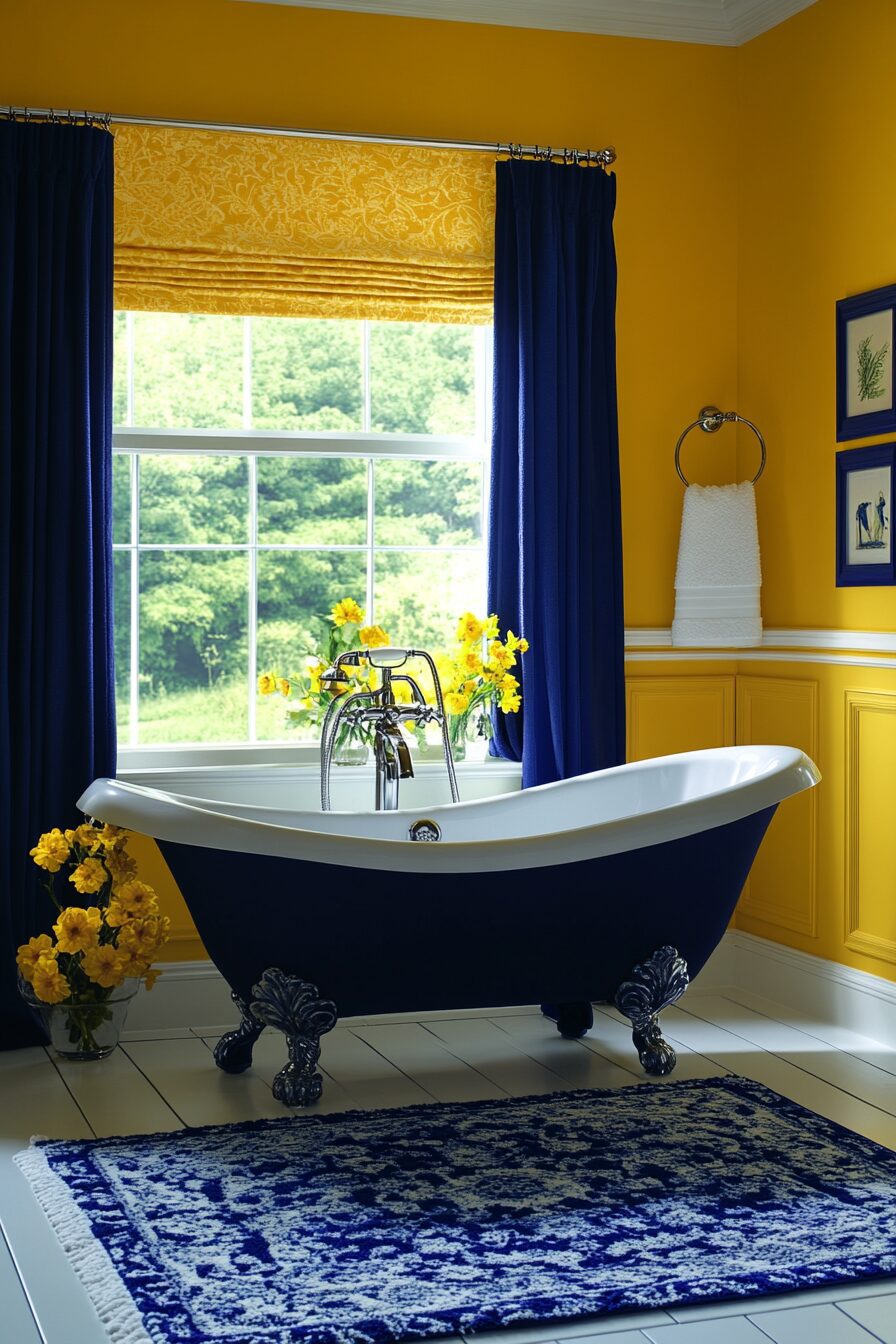 29 Yellow and Blue Bathroom Ideas That Blend Warmth and Coolness 13 yellow and blue bathroom ideas