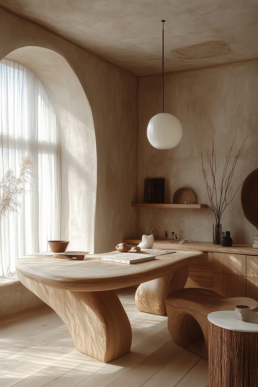 29 Wabi Sabi Office Ideas for a Timeless and Thoughtful Workspace Design 13 wabi sabi office